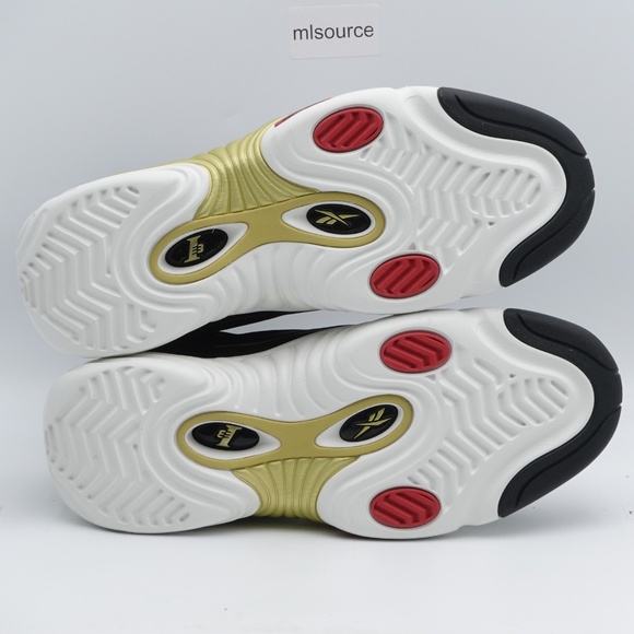 NEW Reebok Answer III Swerve Basketball Shoes Men\'s 100246191 Black/White/Gold main image 9
